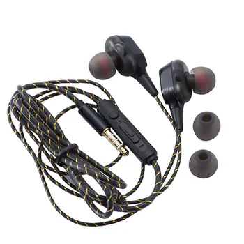 

Magnetic Wired Stereo in-Ear Earphones Super Bass Dual Drive Headset Earbuds Earphone For Huawei Samsung Smartphone