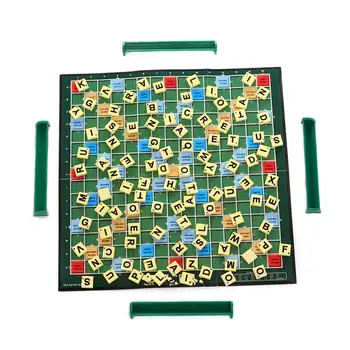 

SCRABBLE GAME Thickened Chessboard Russian Scrabble Games In Russian French Arabic English Chess Toys For Kids Learning Teaching