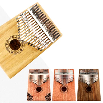 

10/17 Keys Kalimba Thumb Piano Wood Mahogany Body Musical Instrument Toy With Learning Book Tune Hammer Beginner for Kid Gifts