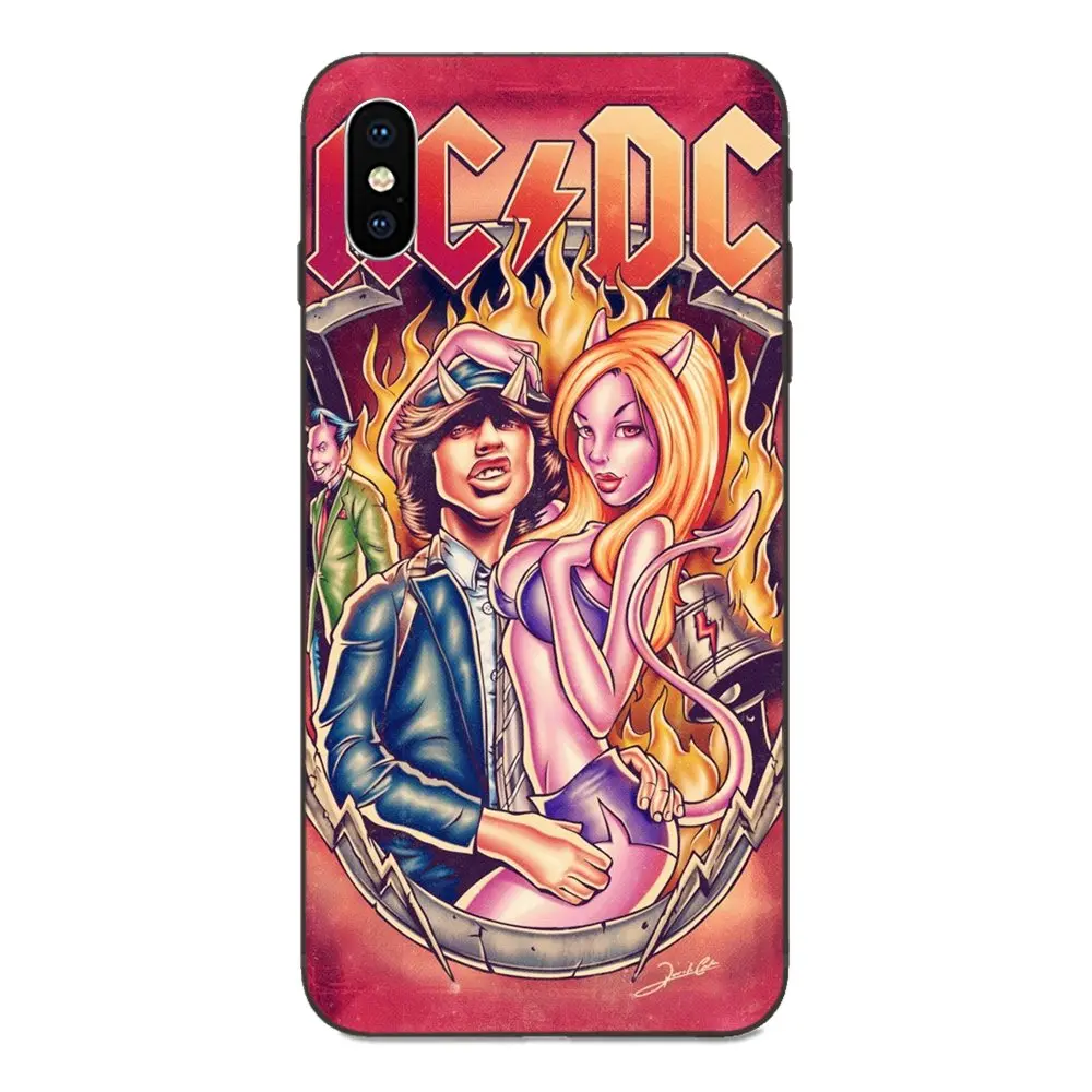 as picture Для Samsung Galaxy A3 A5 A6 A6s A7 A8 A9 A10 A20E A30 A40 A50 A60 A70 звезды плюс мягкий хипстерский чехол рок-группа AC/DC - Цвет: as picture