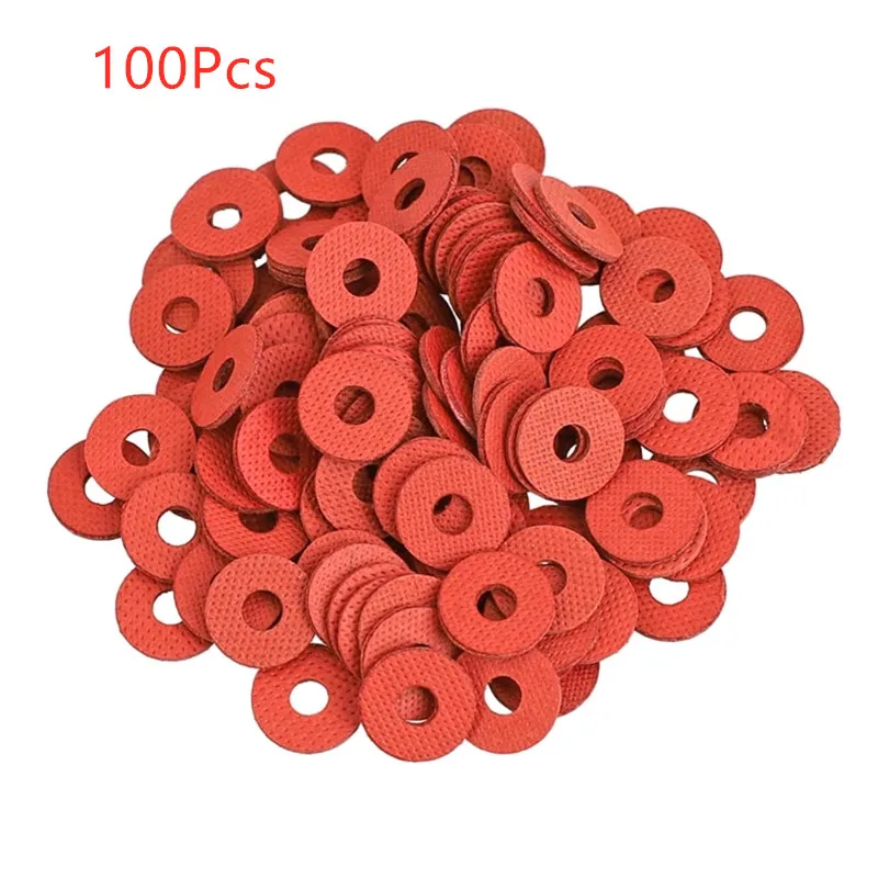 100pcs 3mm Red Motherboard Screw Insulating Fiber Washers Hot Sale .OU 