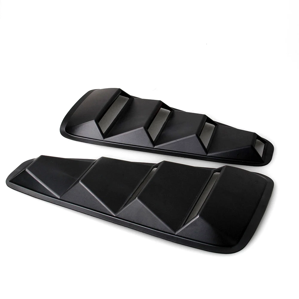 1 Pair Universal Hood Vent Louver ABS Side Window Louvers Bonnet Cooling Panel Trim Heat Dissipation For For 05-14 Ford Mustang
