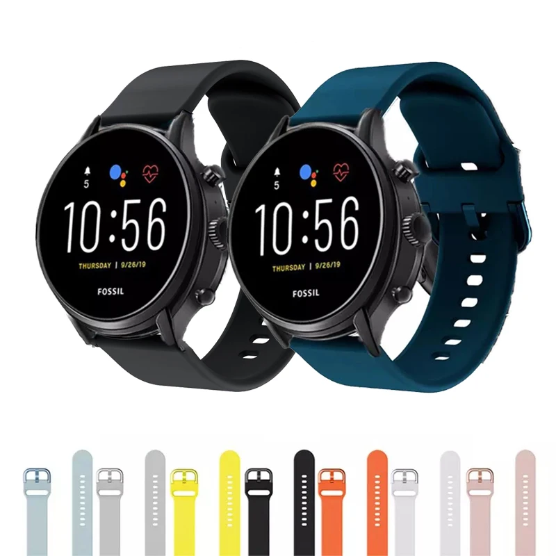 Купить 22mm Silicon Leather strap For 