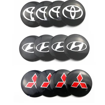

4pcs/lot 56.5mm For Kia Renault Suzuki Hyundai Toyota Mitsubishi Citroen Peugeot Car Wheel Hub Core LOGO Emblem Car Sticker