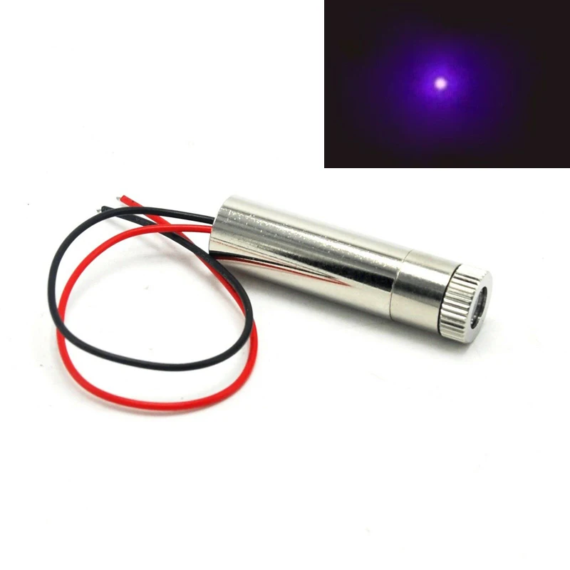 Adjustable Focus 405nm 50mW Violet/Blue Dot Laser Diode Module 3V-5V LED Light