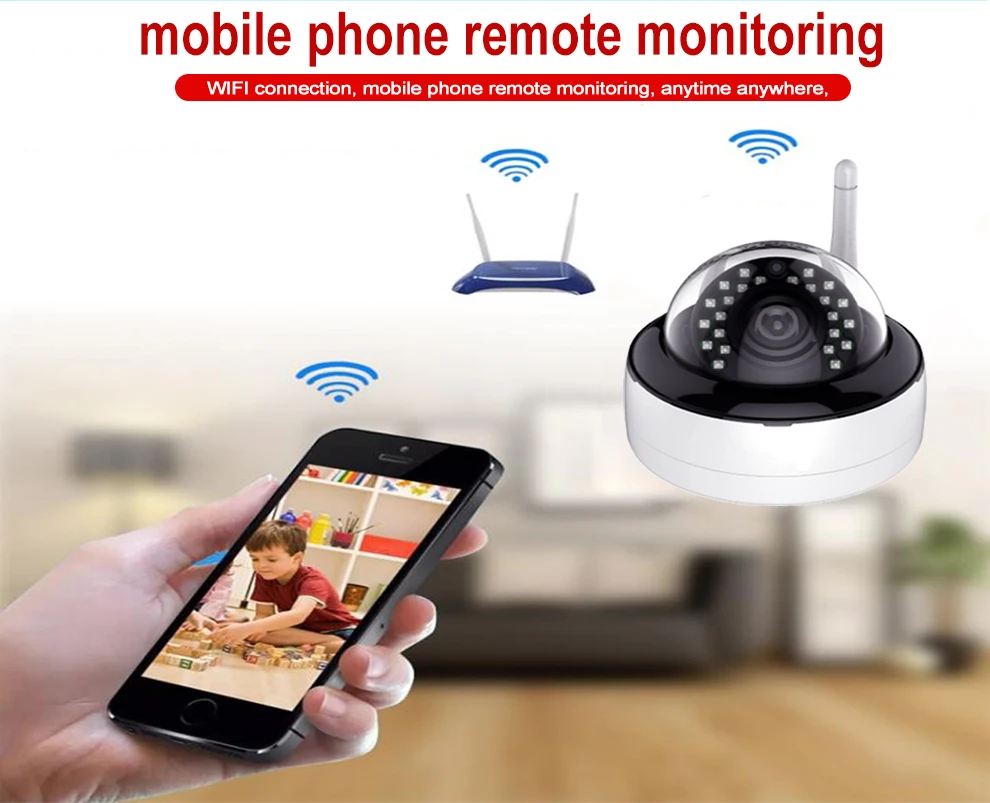 Vandalproof 1MP 2MP 5MP Wi-Fi купольная камера 2,8 мм объектив широкоугольная Беспроводная ip-камера аудио запись IR 30 м P2P Обнаружение движения