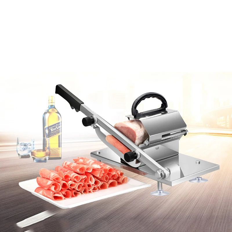 

Manual Stainless Steel Meat Slicer Frozen Lamb Beef Meat Cutter machine