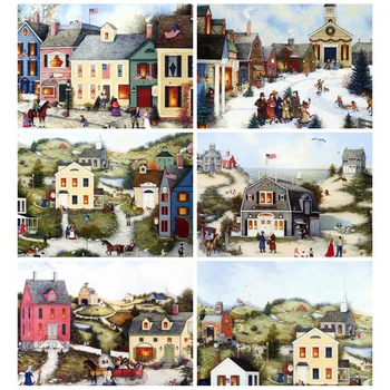 

Huacan 5d Diamond Painting New Arrivals House Embroidery Scenery Handmade Gift Diamond Art Full Drill