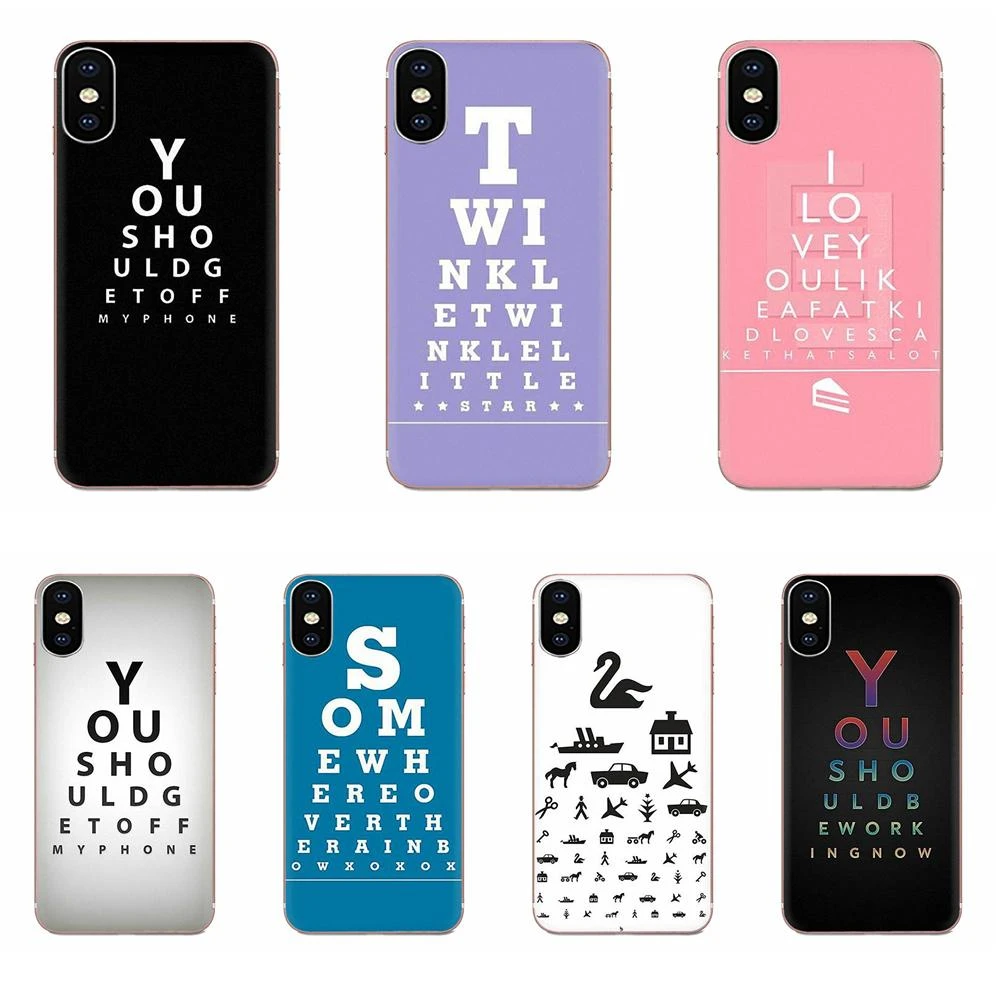 Skin Thin Test Eye Chart For Huawei P7 P8 P9 P10 P P30 Lite Mini Plus Pro Y9 Prime P Smart Z 18 19 Phone Case Covers Aliexpress
