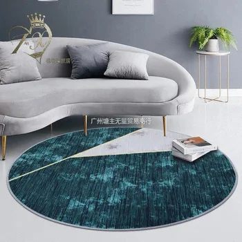 

Round Carpet Feather Antlers Flamingo Pattern Living Room Bedroom Carpet Toilet Bathroom Home Decoration Anti-slip Mat