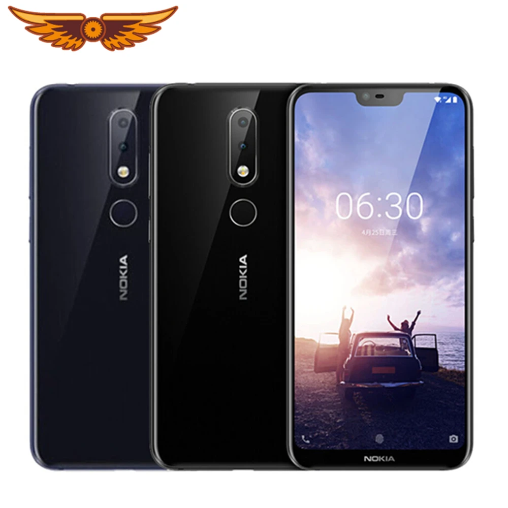 Nokia 6.1 artı orijinal Nokia X6 Octa çekirdek 5.8 inç 4GB RAM 64GB ROM LTE 16MP 2160P parmak izi Smartphone Unlocked cep telefonu