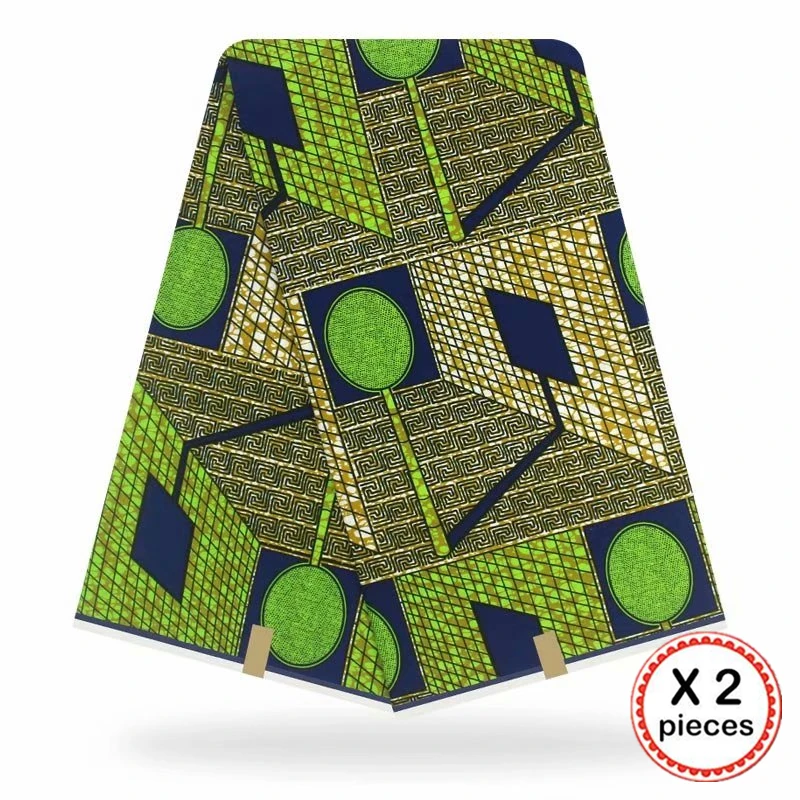 Ankara African Fabric 12 Yards Cotton Nigeria Style Sewing African Wax Print Fabric Ghana for Wedding Garment dress 11044