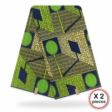 Ankara African Fabric 12 Yards Cotton Nigeria Style Sewing African Wax Print Fabric Ghana for Wedding Garment dress 11044