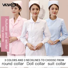 Vkamoli раздельный костюм медсестры с длинными рукавами медицинский осенне-зимний костюм для стоматологических гигиенистов полости рта Рабочая Ручная стирка одежды