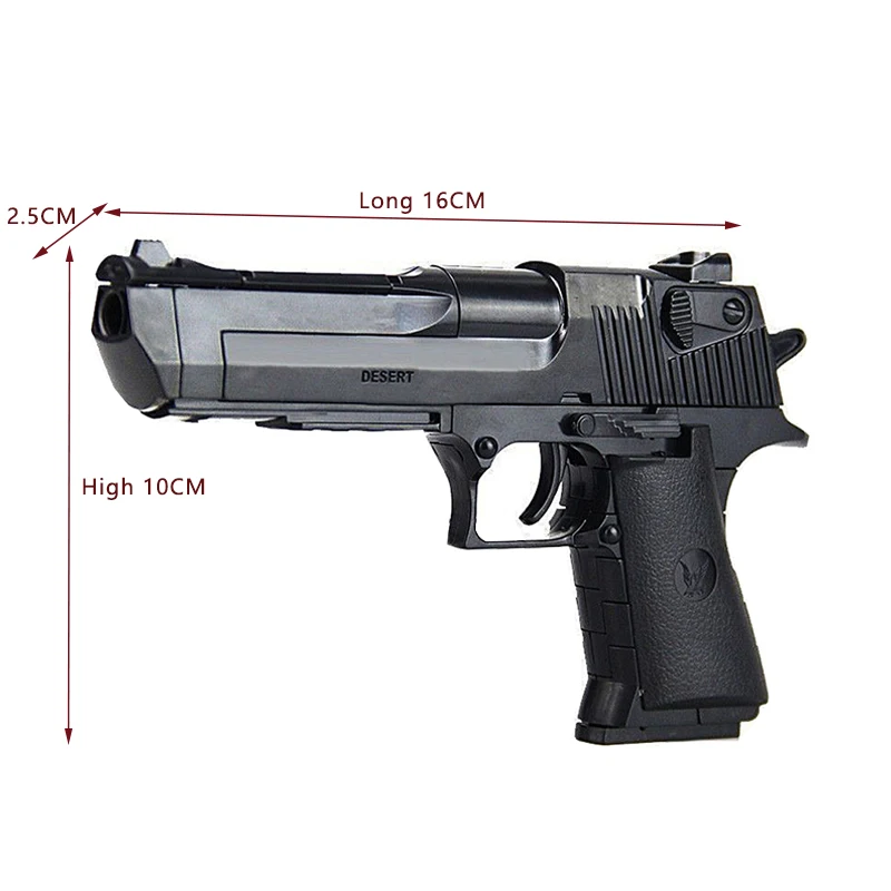 

Puzzle Block Pistol Diy Assembled Gun Model Child Simulation Toy Cross-border Military Pistol Model Assembly Gift Desert Eagle