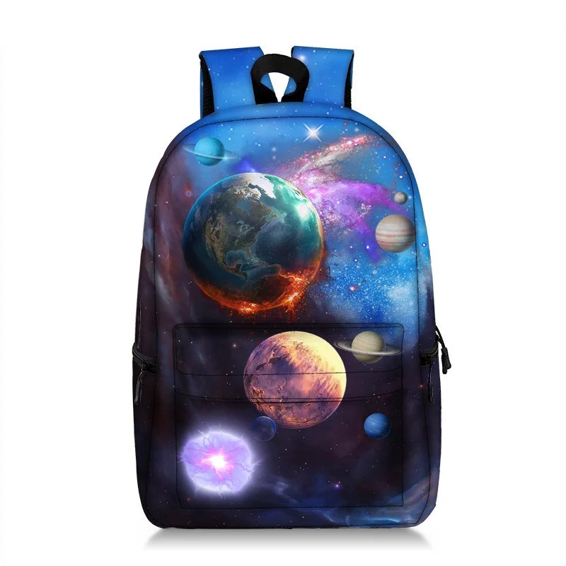 Детский Повседневный Рюкзак с принтом Galaxy Stars Universe Space School Book bag школьный рюкзак