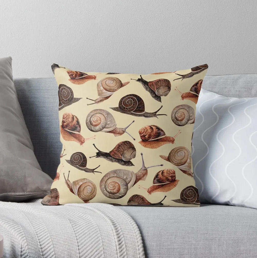 

A Slew of Snails Throw Pillow Cushion Cover Polyester throw pillows case on sofa home living room car seat decor 45x45cm
