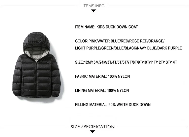 outerwear jacket High Quality Kids Duck Down Jackets 2022 New Ultra Light Hooded Winter Coats for Boys Girls Portable Windproof Puffy Parkas 16T Outerwear & Coats best of sale