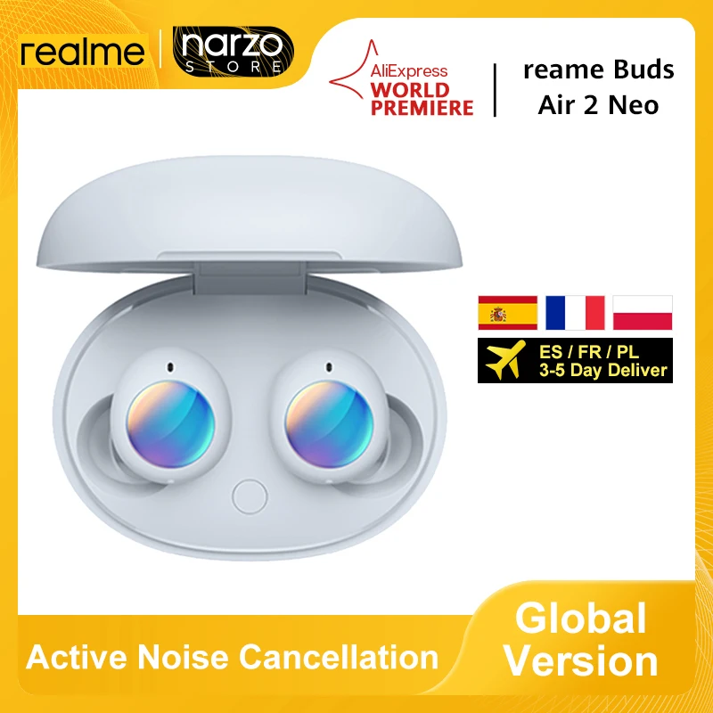 Глобальная версия Realme бутоны Air 2 Neo наушники-вкладыши TWS с Беспроводной Bluetooth