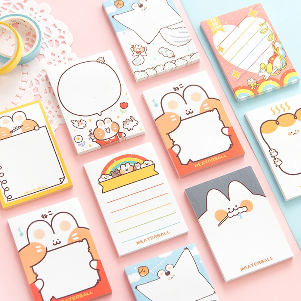 

30sheets/pcs Cute Cartoon Cats Sticky Memo Pad Notes Guestbook Notepad Check List School Office Supply Student Stationery