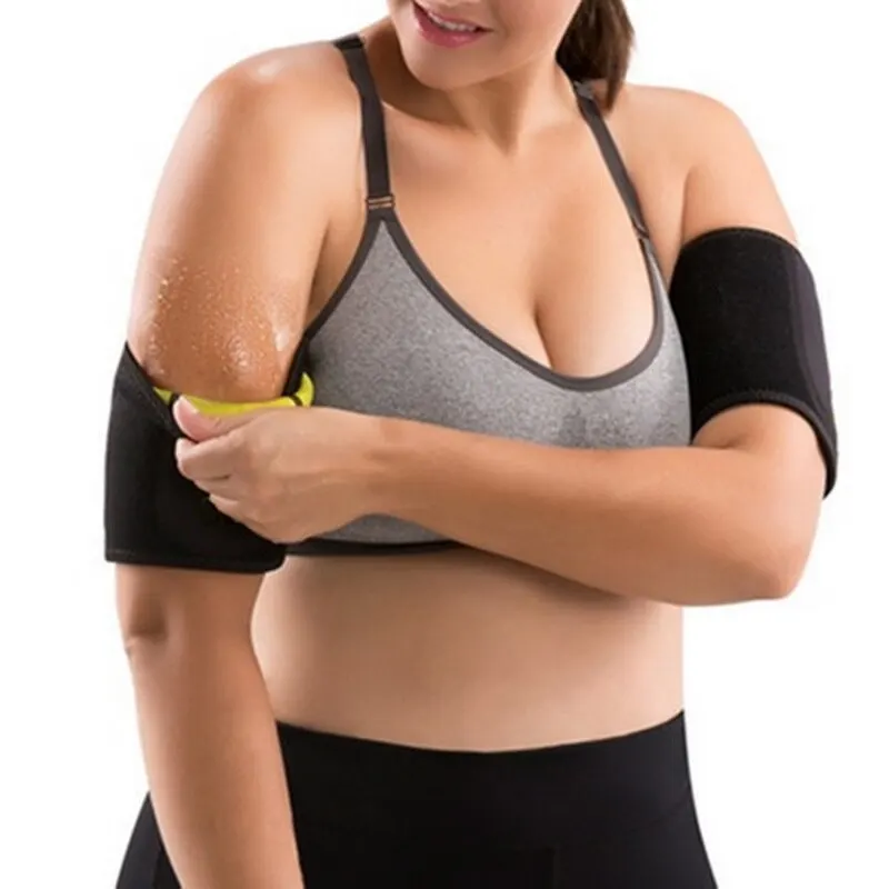 Women Slimming Arm Sleeves Sweat Sauna Running Arm Warmers Sport Sleeve Pad Pocket Neoprene Protective Band slimming trimmer