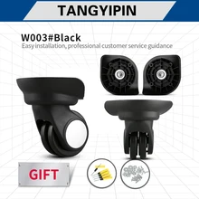 

TANGYIPIN W003 Cloth Luggage Wheel Suitcase Detachable Parts Portable Black Plastic Wheels Use For Travel Bags Rubber Casters