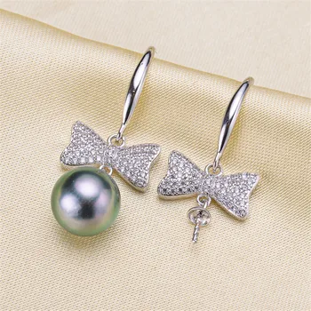 

Plated Silver Earrings Mountings Pearl Ear Wires Earrings Hook Findings Settings for DIY Stud Earrings Jewelry Making Findings