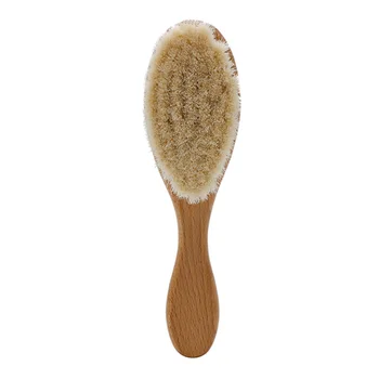 

1PC Baby Hair Brush Wool Bathing Brush Solid Wood Brush Hair Clipping Brush Broken Hair Brush