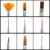 ROSALIND Nail Brushes Set for Manicure DIY Tool Set 3D Gel Acrylic Brushes Liner Pen Nail Art Brush For Nails Design