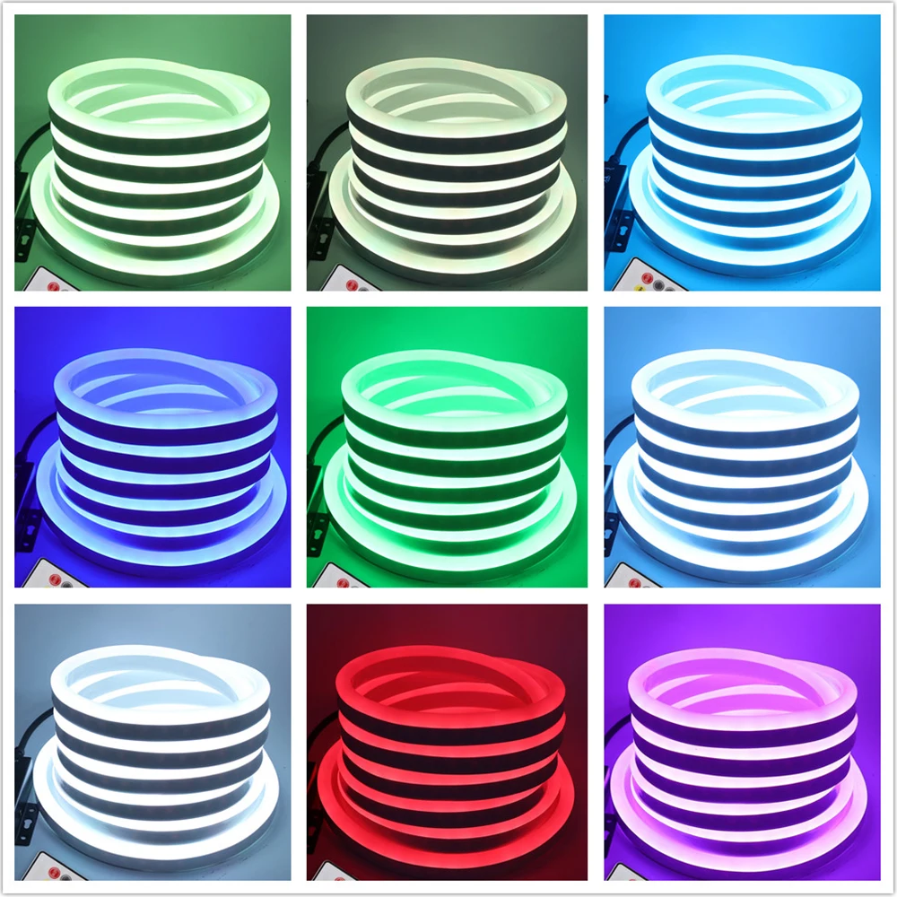 Гибкая RGB неоновая лампа SMD2835 220 светодиодов/м в|Светодиодные ленты| |