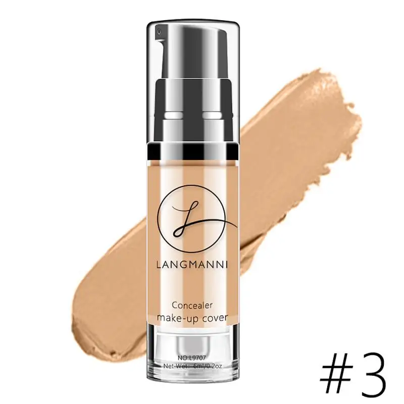 ELECOOL Base Face Liquid Foundation Cream Full Coverage Concealer Oil-control Easy to Wear Soft Face Makeup Foundation