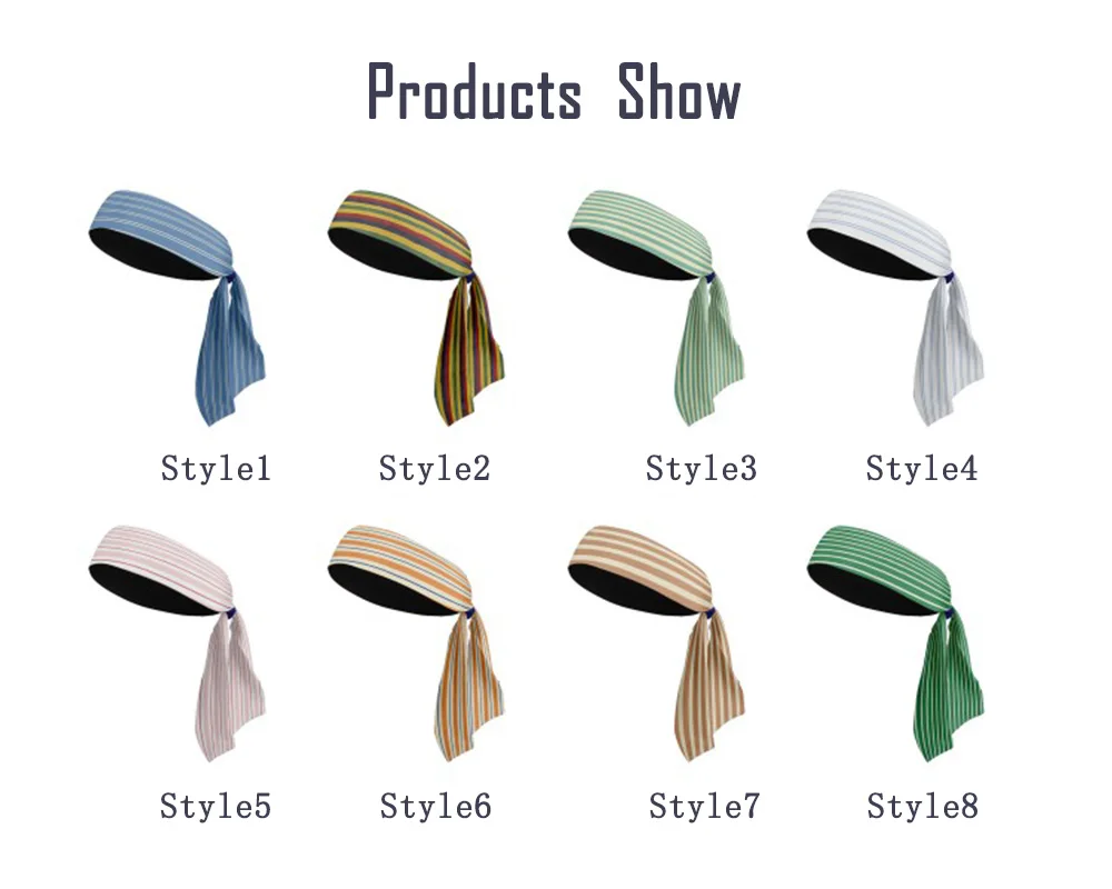 Women's Striped Pattern Style Breathable Anti-Slip Headbands