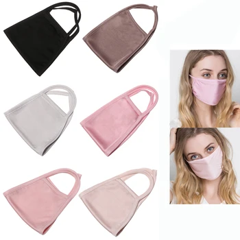 

Mulberry Silk Knitted Breathable Mask Men Women Skin-Friendly Soft Anti Dust Washable Reusable Face Masks for Allergy Asthma