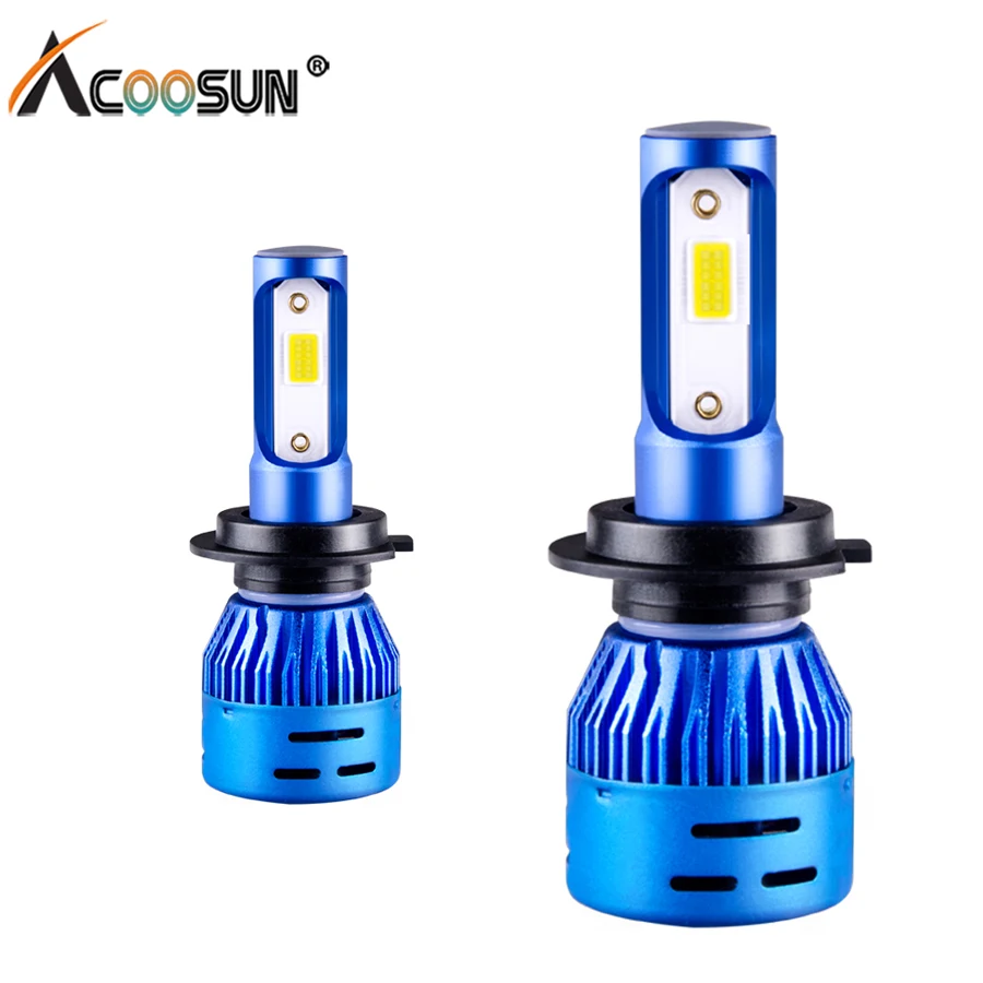 

H4 Led H7 LED Motorcycle Headlight Bulbs H1 H11 HS1 Led 6500K 12V 24V 72W 8000LM Bulbs for Auto Headlamp Fog Lamp Car Lights