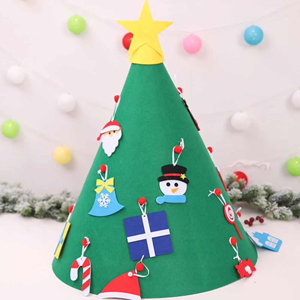 Exquisite DIY Creation Party Felt Christmas Decoration Self-Sticking Child Non-Woven Fabric Durable Entertainment
