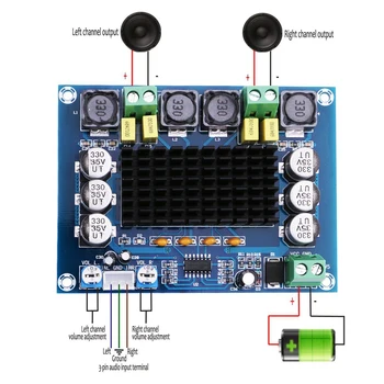 

TPA3116 D2 120W+120W Dual-channel Stereo Digital Audio Power Amplifier TPA3116D2 Digital Amplifier Board