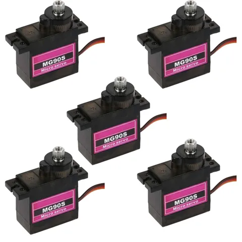5Pcs MG90S Micro Metal Gear 9g Servo for RC Plane Helicopter Boat Car 48V 6V Model airplane accessories Kids toys Steering 5Pcs MG90S Micro Metal Gear 9g Servo for RC Plane Helicopter Boat Car 48V 6V Model airplane accessories Kids toys Steering