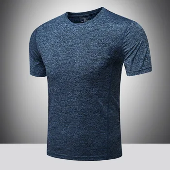 

ZHIJING Men's Short-sleeved T-shirt Slim Fit Solid Color Sports Short Sleeve T-shirt Short Sleeved Clothes