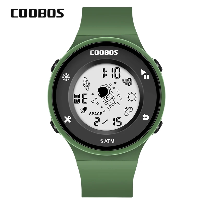 Digital Watch Women Mens Watches Fashion Creative Screen PU Slim Wristband Teens Student Digital Wrist Watches Reloj Mujer Clock