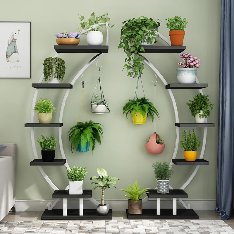 

Airs Europe Multi-storey Indoor A Living Room Balcony Iron Art Green Radish Simplicity Shelf Landing Type Flowerpot Frame