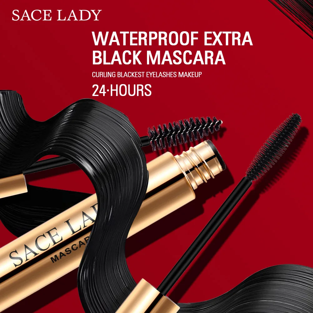 Популярная Золотая тушь SACE Lady с двойной кисточкой натуральная завивающая вода