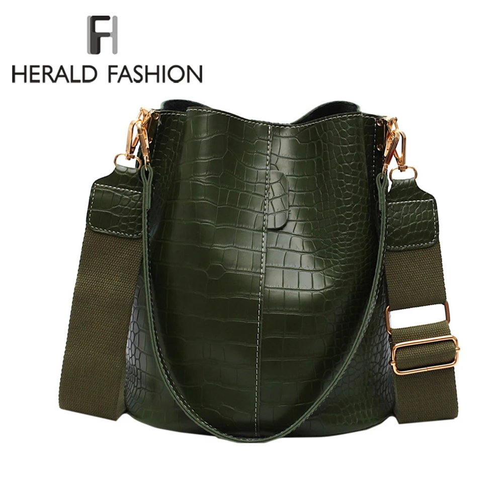 Herald Fashion Женская сумка через плечо с аллигатором вместительная ручная винтажные