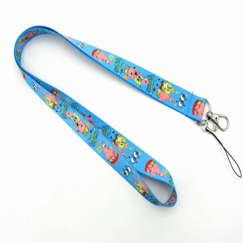 New style cartoon pattern mobile phone lanyard key rope lanyard neck lanyard rope hanging card badge gym key ring lanyard key - Цвет: A