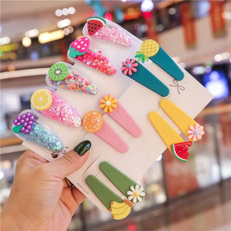 

5/7/13/20pc Cute Cartoon Animal Fruit Girls Women Kids Hair Clips Sweet Hair Ornament Hairpin Barrette Headband Hair Accessories