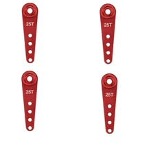 

4pcs Aluminum 37mm 25T Metal Extension Steering Servo Arm Horn For 1/10 RC Cars Crawler Parts