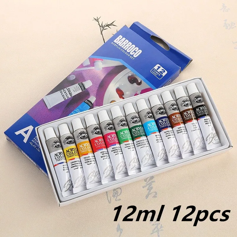 12 мл цветов s/SetAcrylic Paint Color Set акриловая краска s пигмент для художников