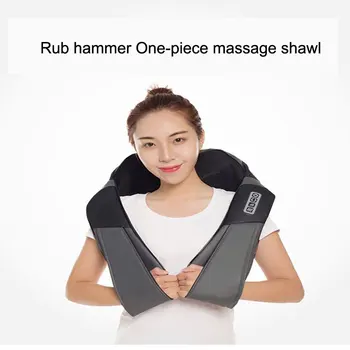 

Shoulder Neck Massager Neck Multi-Function Kneading Shawl Waist Beaten Heating Home 12V PU Leather Hot Compress