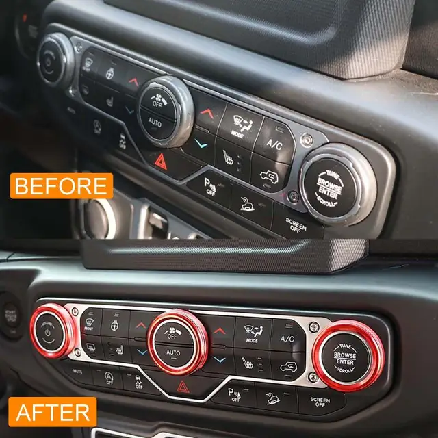 Car Headlight Air Conditioner Knob Cover Switch