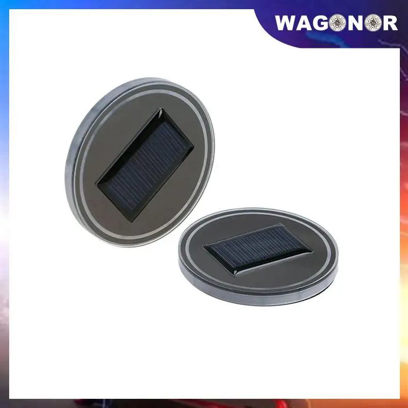 

2Pcs USB charging Car Led Cup Holder Water Bottom Mat RGB Light Decor Cover Luminous Trim Lamp Pad Ornament Coaster Accessories