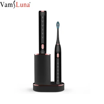 

Sonic Electric Toothbrush UV Sanitizer Rechargeable Wireless Charge tooth brush Timer IPX7 Waterproof Ultrasonic with brush head